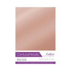 Centura Metallic A4 Printable 310gsm Printable Card Pack - Rose Gold 10 sheets