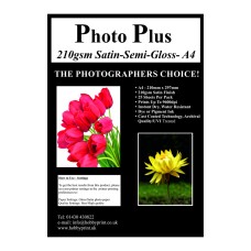 Photo Plus Photo Paper A4 Satin/Semi-Gloss 210gsm, 25 Sheet Pack