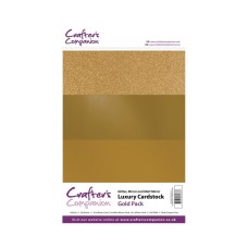 Luxury Mirror A4 Card Pack 250gsm in 3 mix of Gold 30 sheet pack by Crafters Companion