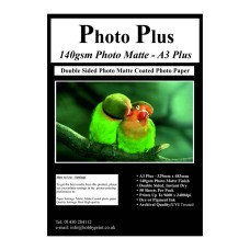 PhotoPlus 140gsm Double Sided A3 Plus Matte Coated Paper, 50 Sheets.