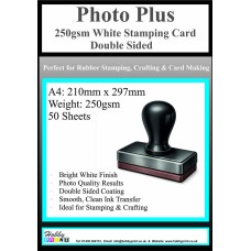 50 sheets of HobbyPrint® 250gsm Double Sided Stamping Card.