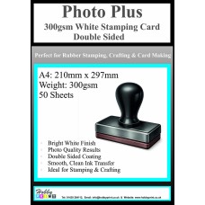 50 sheets of HobbyPrint® 300gsm Double Sided Stamping Card.